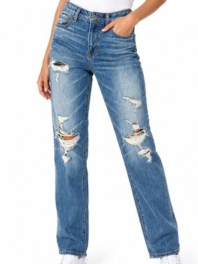 American Eagle Outfitters Distressed High-Rise Skinny Jeans - size 0